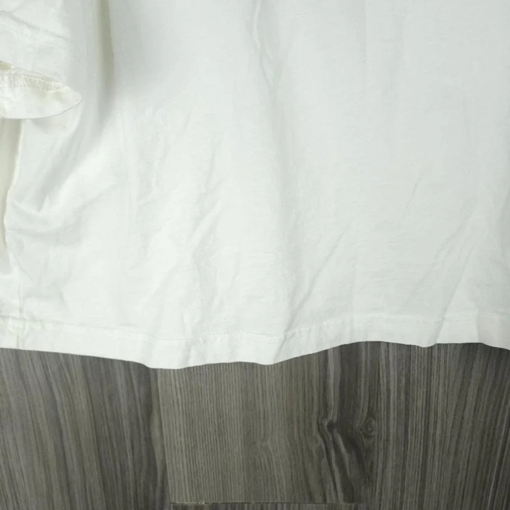 Nike Sportswear Essential Women Crop Top White Black Logo Tee‎ XL BV6175-100